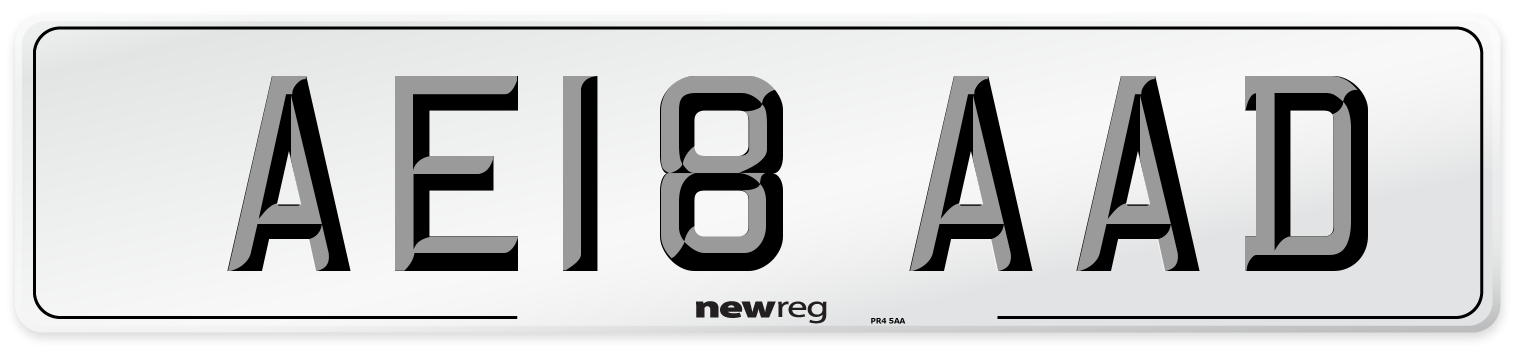 AE18 AAD Number Plate from New Reg